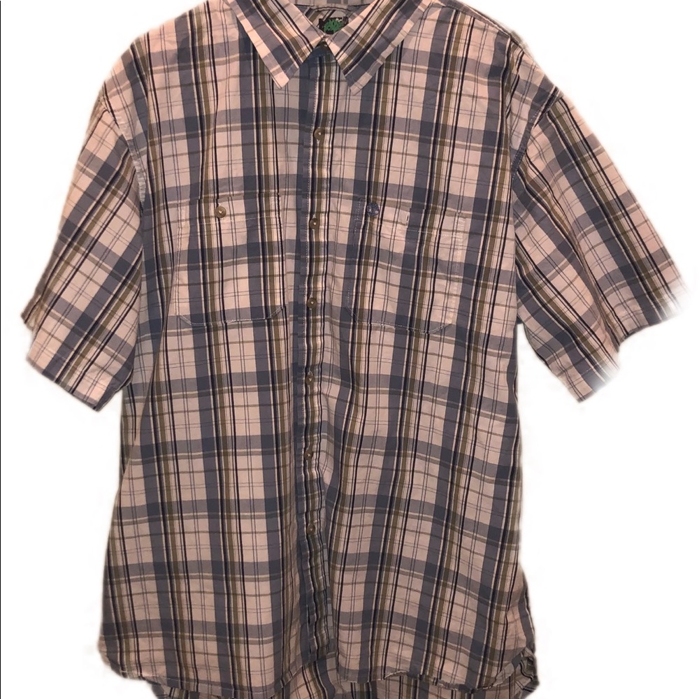 Timberland Men’s XL plaid button short sleeve
